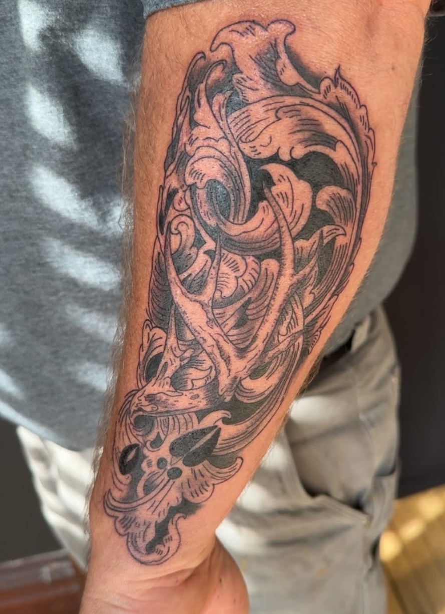 Let Them script forearm tattoo